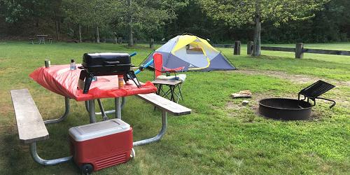 Campsite at Mashamoquet Brook State Park - Pomfret Center, CT - Photo Credit Jessica Campanelli