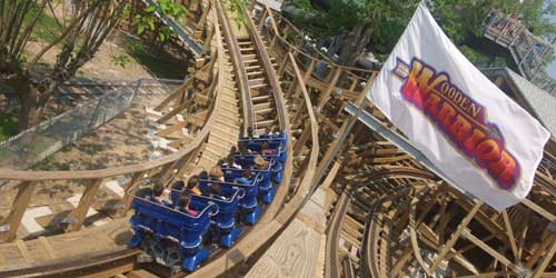 Wooden Warrior Rollercoaster Quassy Amusement & Water Park Middlebury Connecticut
