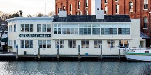 Exterior View from the Water - Steamboat Inn - Mystic, CT