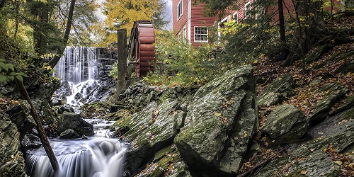 The Old Red Mill in Bridgewater, CT in Fall - Photo Credit Thomas Schoeller Photography