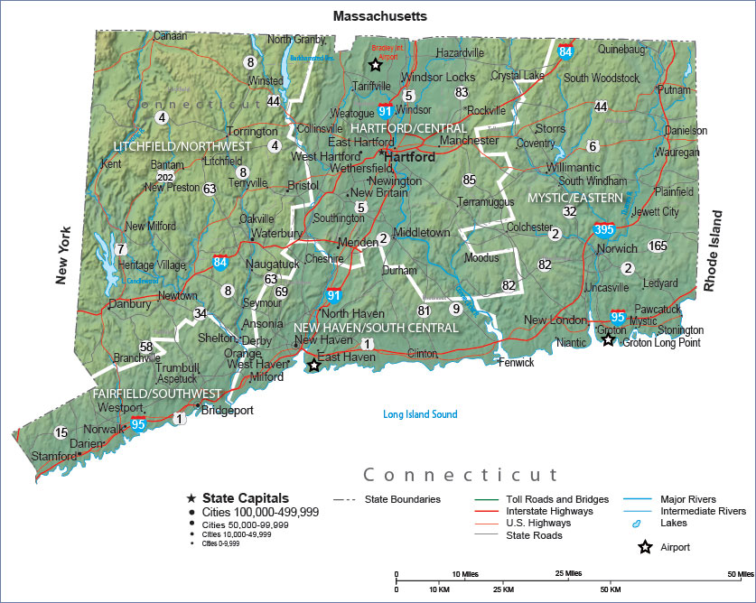 Connecticut State Map