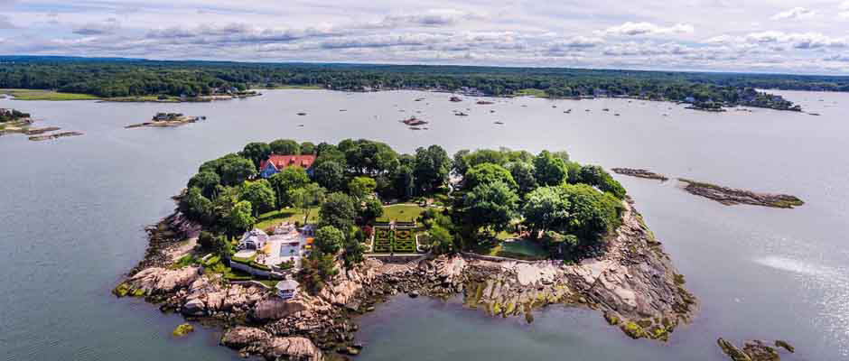 Aerial View of the Thimble Islands - Branford, CT